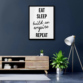 EAT SLEEP EAT REPEAT Canvas Frames Wall Art